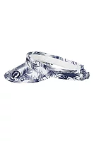 g.THE OPEN LEXI The Open Soft Peak Performance Golf Visor - White/Navy Tropical Print