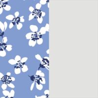 Light Blue Flowers/Silver