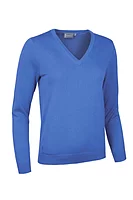 g.DARCY V Neck Cotton Lightweight Golf Sweater - Tahiti
