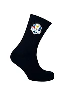 g.RYDER CUP LOGO SOCK Ryder Cup Cotton Crew Golf Socks - Black