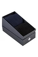 g.LOGO BOX Personalised Cotton Crew Golf Socks Gift Box - Navy/Black