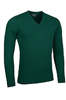 g.LOMOND V Neck Lambswool Midweight Golf Sweater - Bottle