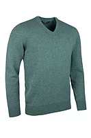 g.LOMOND V Neck Lambswool Midweight Golf Sweater - Caspian