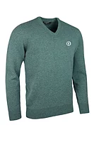 g.THE OPEN LOMOND The Open V Neck Lambswool Midweight Golf Sweater - Caspian