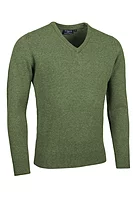 g.LOMOND V Neck Lambswool Midweight Golf Sweater - Landscape Marl