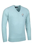 g.RYDER CUP LOMOND Ryder Cup V Neck Lambswool Midweight Golf Sweater - Paradise Marl