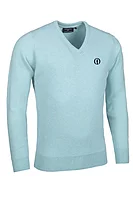 g.THE OPEN LOMOND The Open V Neck Lambswool Midweight Golf Sweater - Paradise Marl