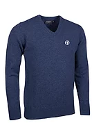 g.THE OPEN LOMOND The Open V Neck Lambswool Midweight Golf Sweater - Rhapsody Marl