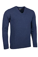 g.LOMOND V Neck Lambswool Midweight Golf Sweater - Rhapsody Marl