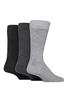 g.LYTHAM 3 Pair Bamboo Plain Socks - Charcoal Tones