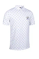 g.RYDER CUP MARCO Ryder Cup All Over Trophy Print Performance Polo Shirt - White/Tahiti