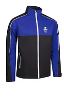s.RYDER CUP MATTERHORN Ryder Cup Chest and Sleeve Panel Waterproof Golf Jacket - Black/Electric Blue