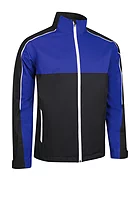 s.MATTERHORN Chest and Sleeve Panel Waterproof Golf Jacket - Black/Electric Blue