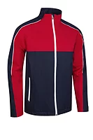 s.MATTERHORN Chest and Sleeve Panel Waterproof Golf Jacket - Navy/Red