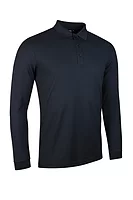g.MAX Long Sleeve Performance Pique Golf Shirt - Black