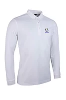 g.RYDER CUP MAX Ryder Cup Long Sleeve Performance Pique Golf Shirt - White