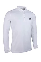 g.THE OPEN MAX The Open Long Sleeve Performance Pique Golf Shirt - White