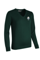 g.RYDER CUP MAYA Ryder Cup V Neck Merino Lightweight Golf Sweater - Tartan Green