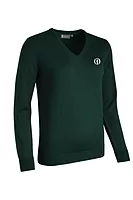 g.THE OPEN MAYA The Open V Neck Merino Lightweight Golf Sweater - Tartan Green