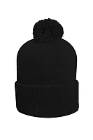 g.MALABAR Thermal Lined Rib Merino Golf Bobble Hat - Black
