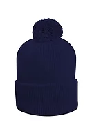 g.MALABAR Thermal Lined Rib Merino Golf Bobble Hat - Navy