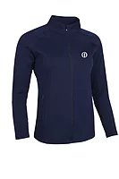 g.THE OPEN MIREN The Open Full Zip Coverstitch Panelled Midlayer Midweight Golf Jacket - Navy
