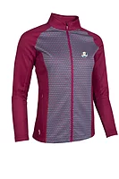 g.RYDER CUP MIREN Ryder Cup Full Zip Coverstitch Panelled Midlayer Midweight Golf Jacket - Raspberry Mosaic