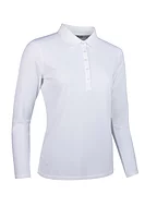 g.MISHA Long Sleeve Performance Pique Golf Shirt - White