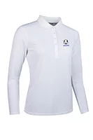 g.RYDER CUP MISHA Ryder Cup Long Sleeve Performance Pique Golf Shirt - White