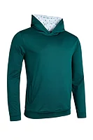 g.MOORTOWN Hooded Performance Ryder Cup Midweight Golf Midlayer - Bottle Green Munro Print