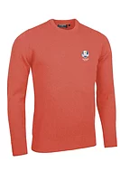 g.RYDER CUP MORAR Ryder Cup Crew Neck Lambswool Midweight Golf Sweater - Apricot