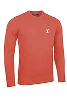 g.THE OPEN MORAR The Open Crew Neck Lambswool Midweight Golf Sweater - Apricot