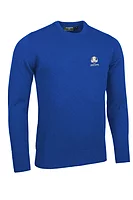 g.RYDER CUP MORAR Ryder Cup Crew Neck Lambswool Midweight Golf Sweater - Ascot Blue