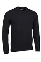 g.MORAR Crew Neck Lambswool Midweight Golf Sweater - Black