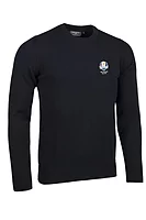 g.RYDER CUP MORAR Ryder Cup Crew Neck Lambswool Midweight Golf Sweater - Black