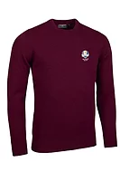 g.RYDER CUP MORAR Ryder Cup Crew Neck Lambswool Midweight Golf Sweater - Bordeaux