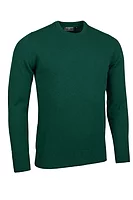 g.MORAR Crew Neck Lambswool Midweight Golf Sweater - Bottle
