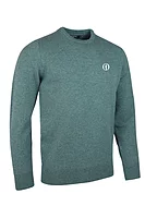 g.THE OPEN MORAR The Open Crew Neck Lambswool Midweight Golf Sweater - Caspian