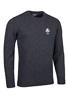 g.RYDER CUP MORAR Ryder Cup Crew Neck Lambswool Midweight Golf Sweater - Charcoal Marl