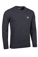 g.THE OPEN MORAR The Open Crew Neck Lambswool Midweight Golf Sweater - Charcoal Marl