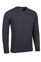 g.MORAR Crew Neck Lambswool Midweight Golf Sweater - Charcoal Marl