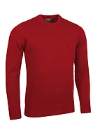 g.MORAR Crew Neck Lambswool Midweight Golf Sweater - Garnet