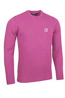 g.THE OPEN MORAR The Open Crew Neck Lambswool Midweight Golf Sweater - Hot Pink