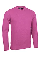 g.MORAR Crew Neck Lambswool Midweight Golf Sweater - Hot Pink