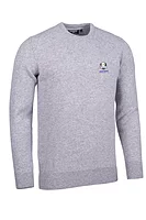 g.RYDER CUP MORAR Ryder Cup Crew Neck Lambswool Midweight Golf Sweater - Light Grey Marl