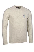 g.RYDER CUP MORAR Ryder Cup Crew Neck Lambswool Midweight Golf Sweater - Linen Marl