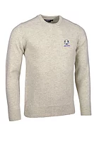 g.RYDER CUP MORAR Ryder Cup Crew Neck Lambswool Midweight Golf Sweater - Linen Marl