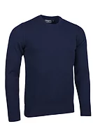 g.MORAR Crew Neck Lambswool Midweight Golf Sweater - Navy