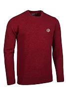 g.THE OPEN MORAR The Open Crew Neck Lambswool Midweight Golf Sweater - Poppy Melange