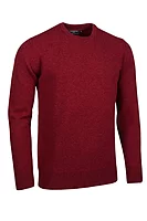 g.MORAR Crew Neck Lambswool Midweight Golf Sweater - Poppy Melange